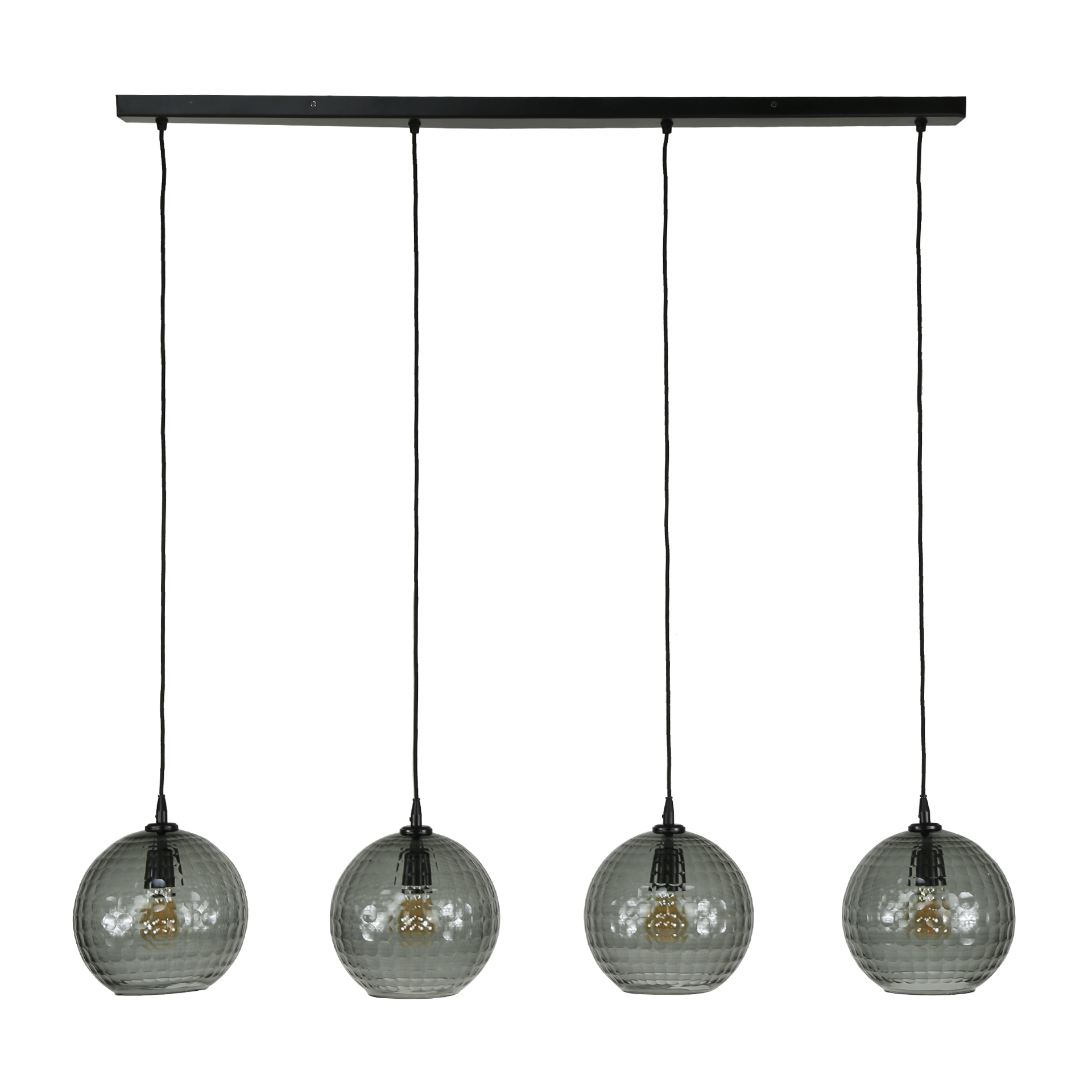 Design Deckenleuchte 4-flammig IDAHO Metall modern Alt Silber Finish