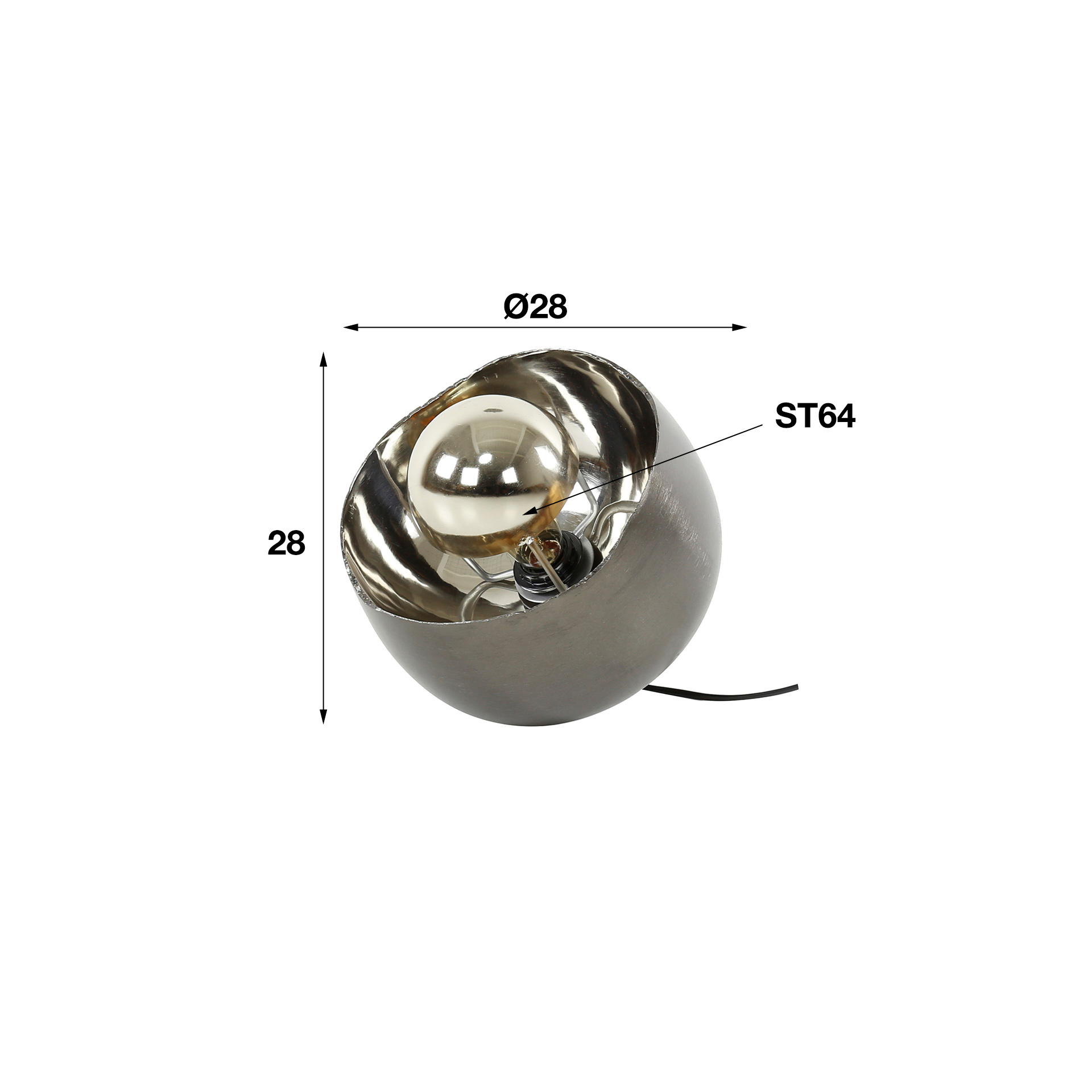 Design Tischlampe MIRROR M 28 cm