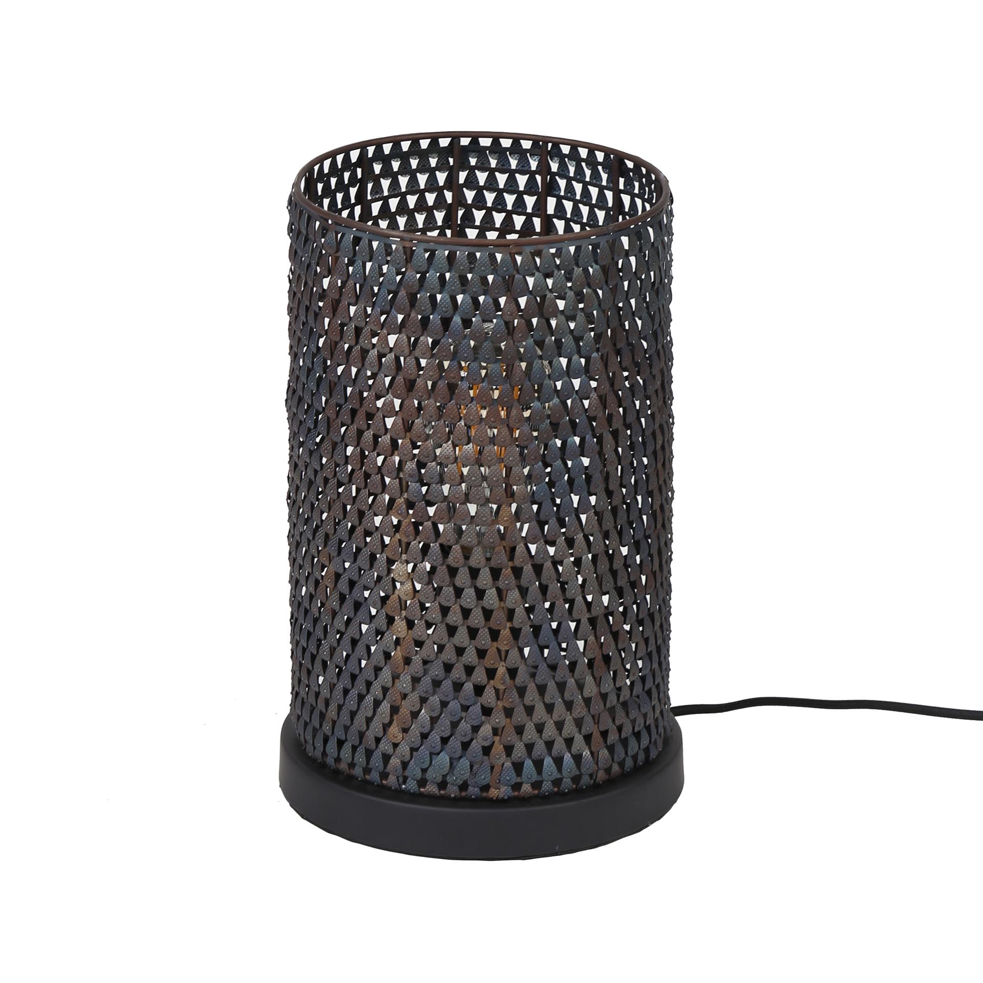 Tischleuchte ARMORI Schwarz-braun Metall