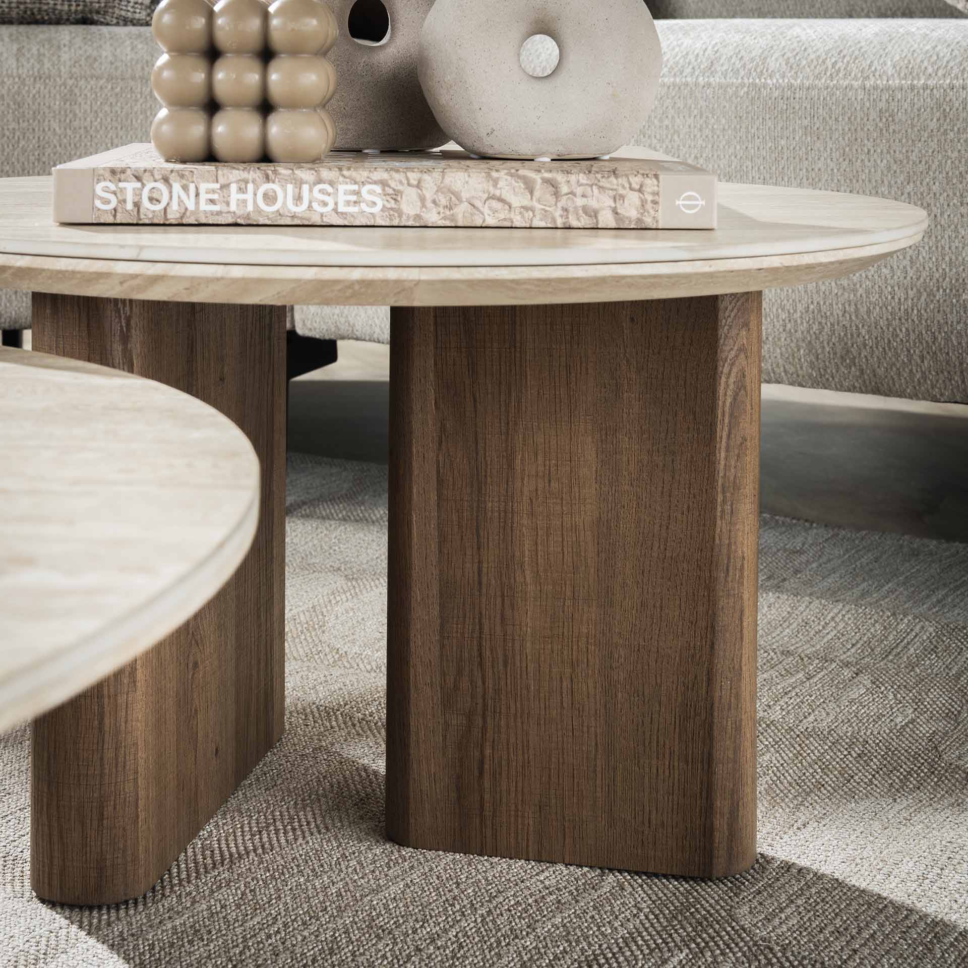 Designer Couchtisch-Set/2 Romano Keramikplatte