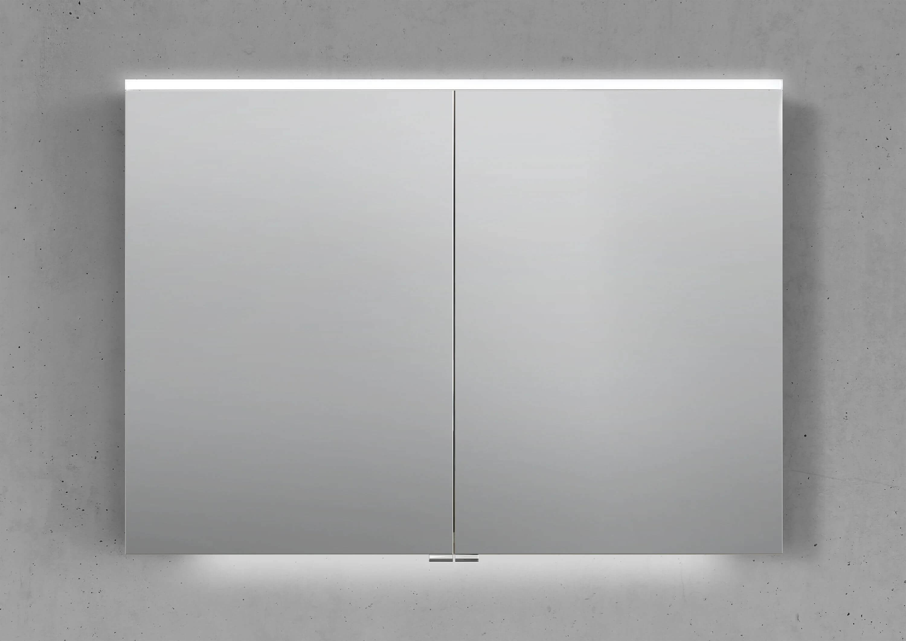 Badmöbel Set 100 cm, Multi-Led Spiegelschrank beidseitig verspiegelt, komplett vormontiert