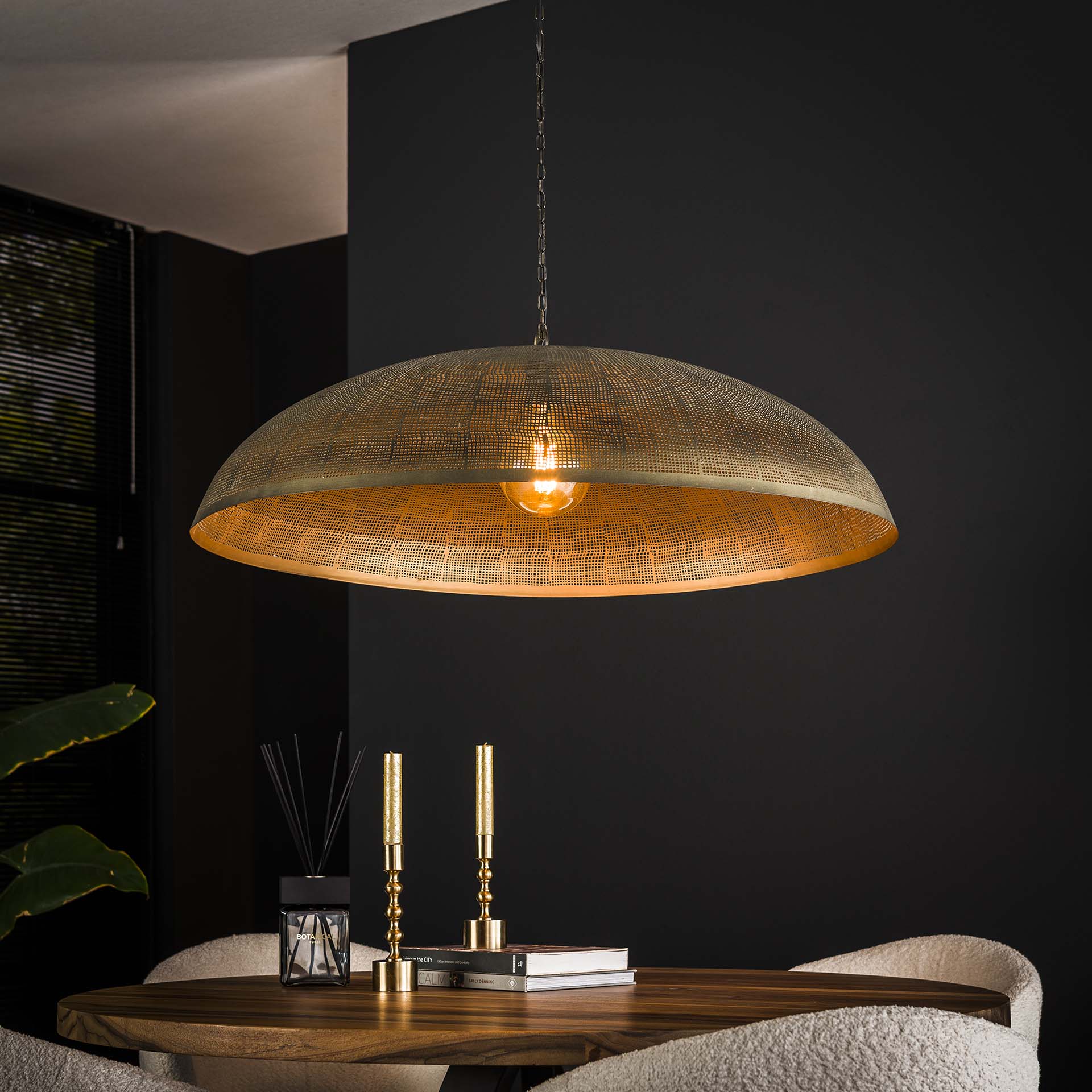 Design Deckenleuchte 90 cm Rund Cosmis XL Industrial Design Antike bronze