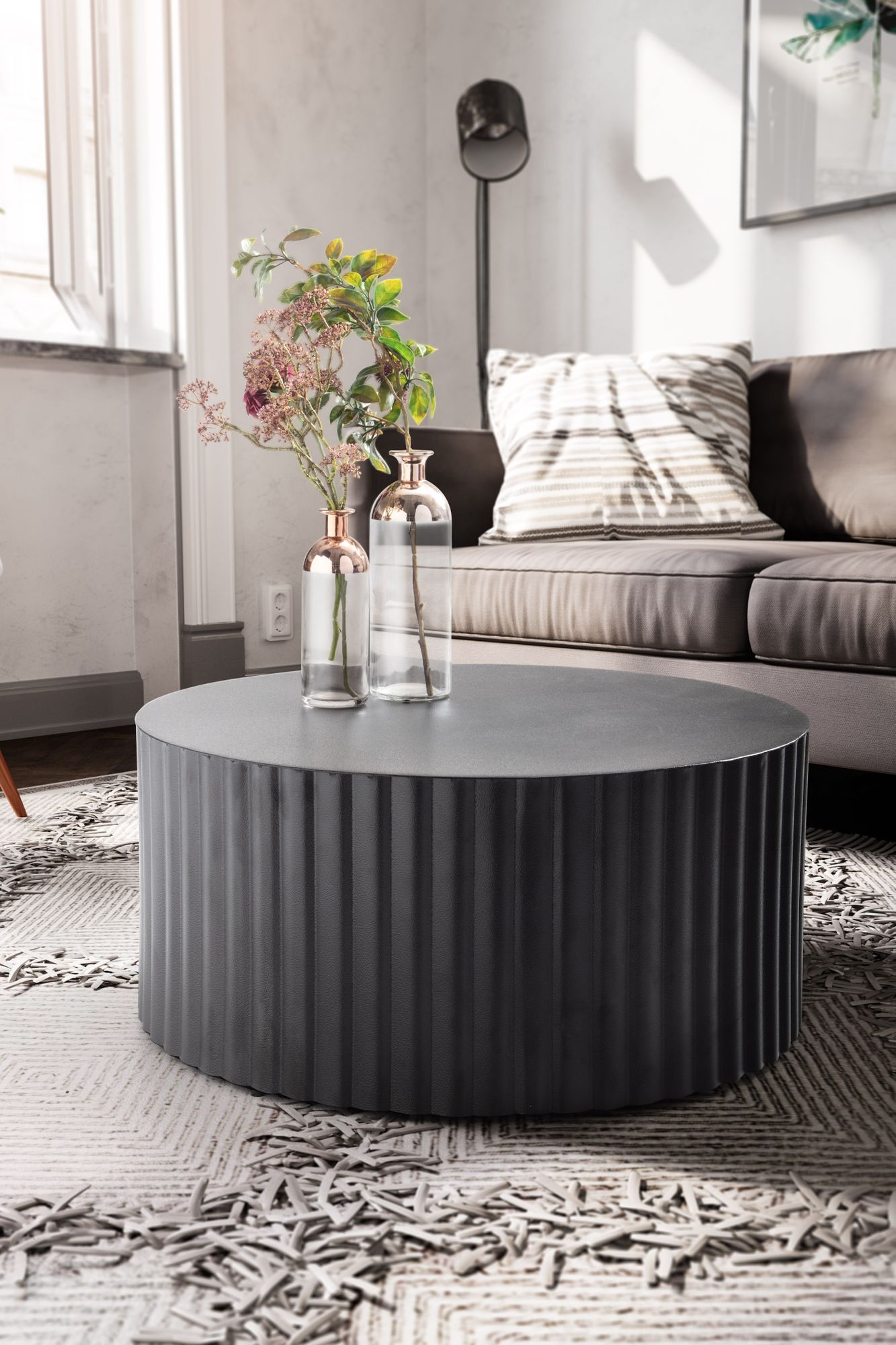 87529-WOHNLING-Couchtisch-67x67x31-cm-Metall-Schwarz-Sofatisch-Rund---Design-Wohnzimmertisch-mit-Wellen-Muster---Kaffeetisch-Eisen-in-Lamellen-Optik---Kleiner-Tisch-Beistelltisch-Wohnzi_7.jpg