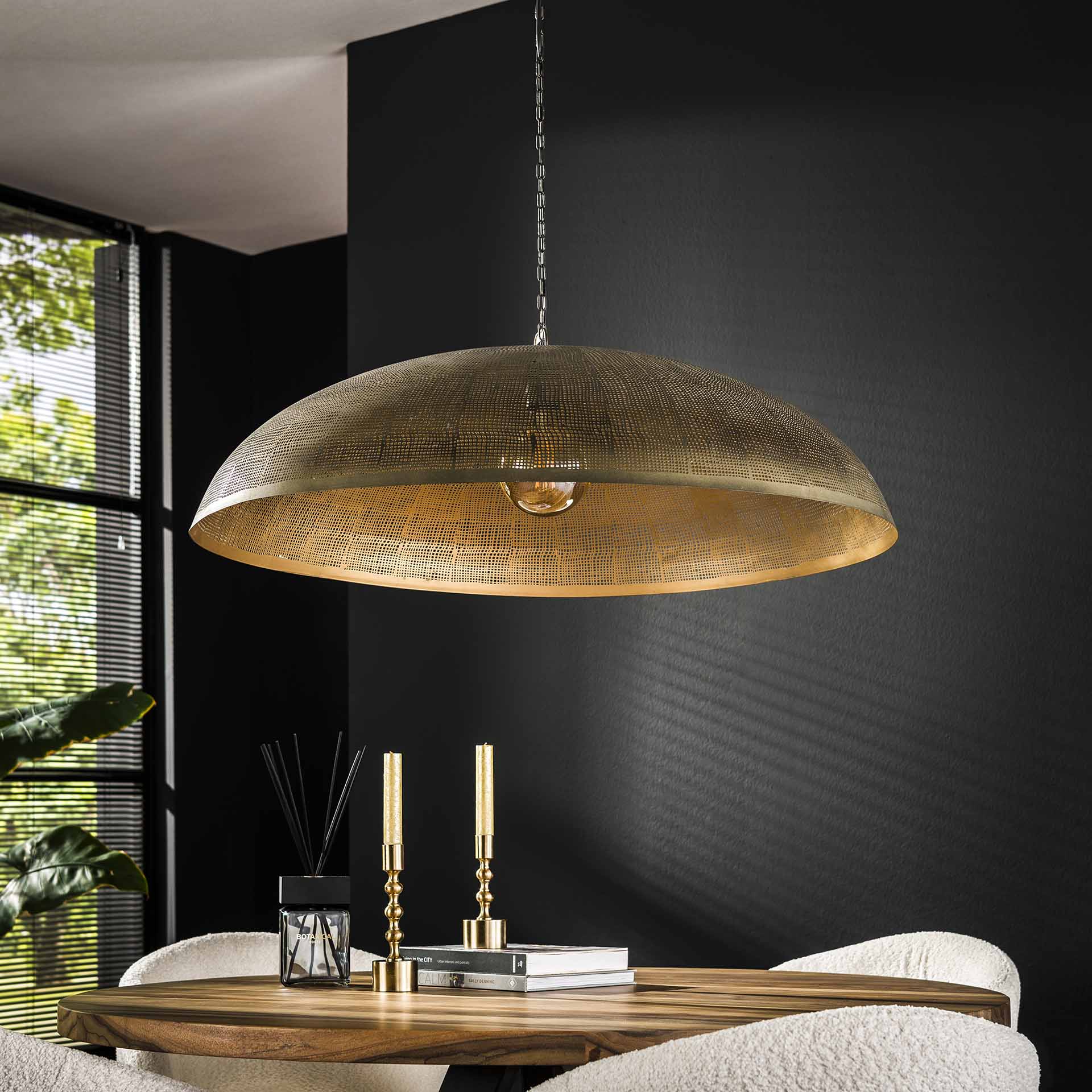 Design Deckenleuchte 90 cm Rund Cosmis XL Industrial Design Antike bronze