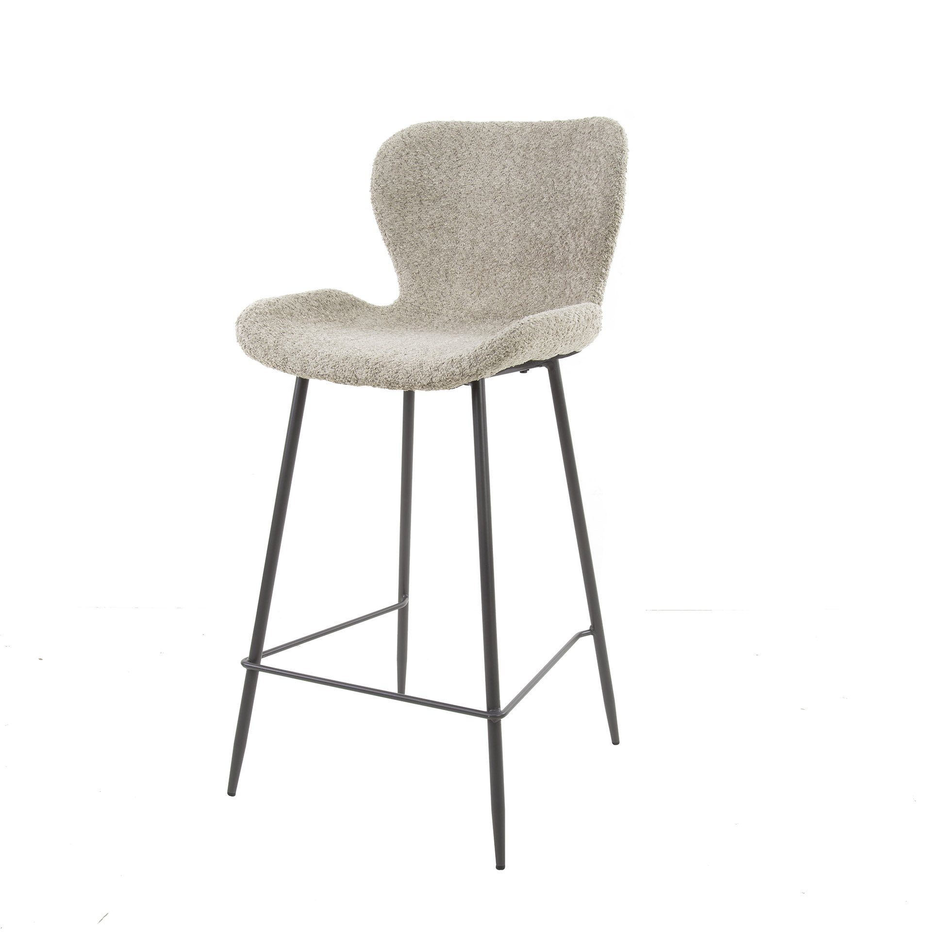 Home Designs Barhocker Rundrohr / Boucle sandfarben