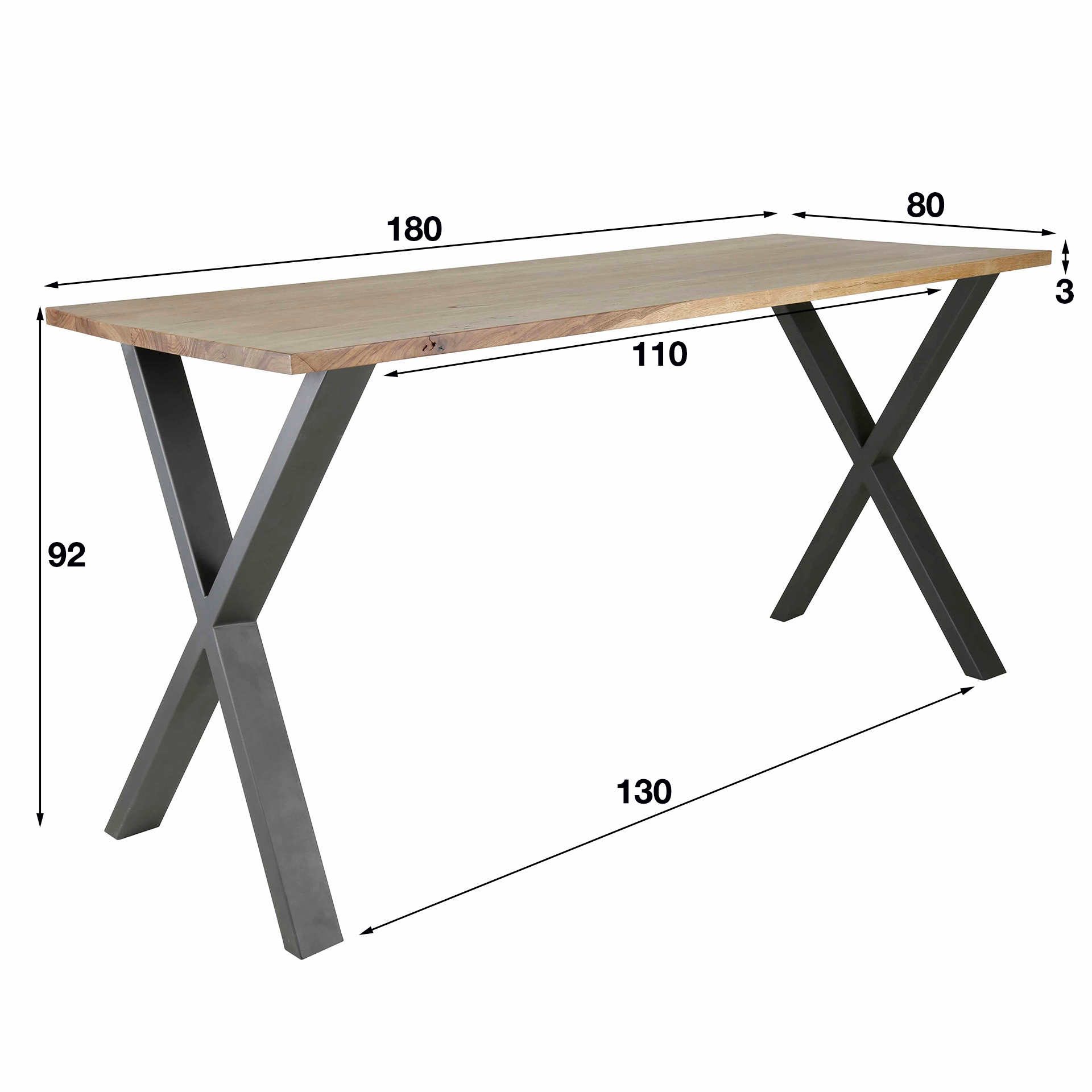 Design Bartisch Daytona 180 cm Massiv Nussbaum
