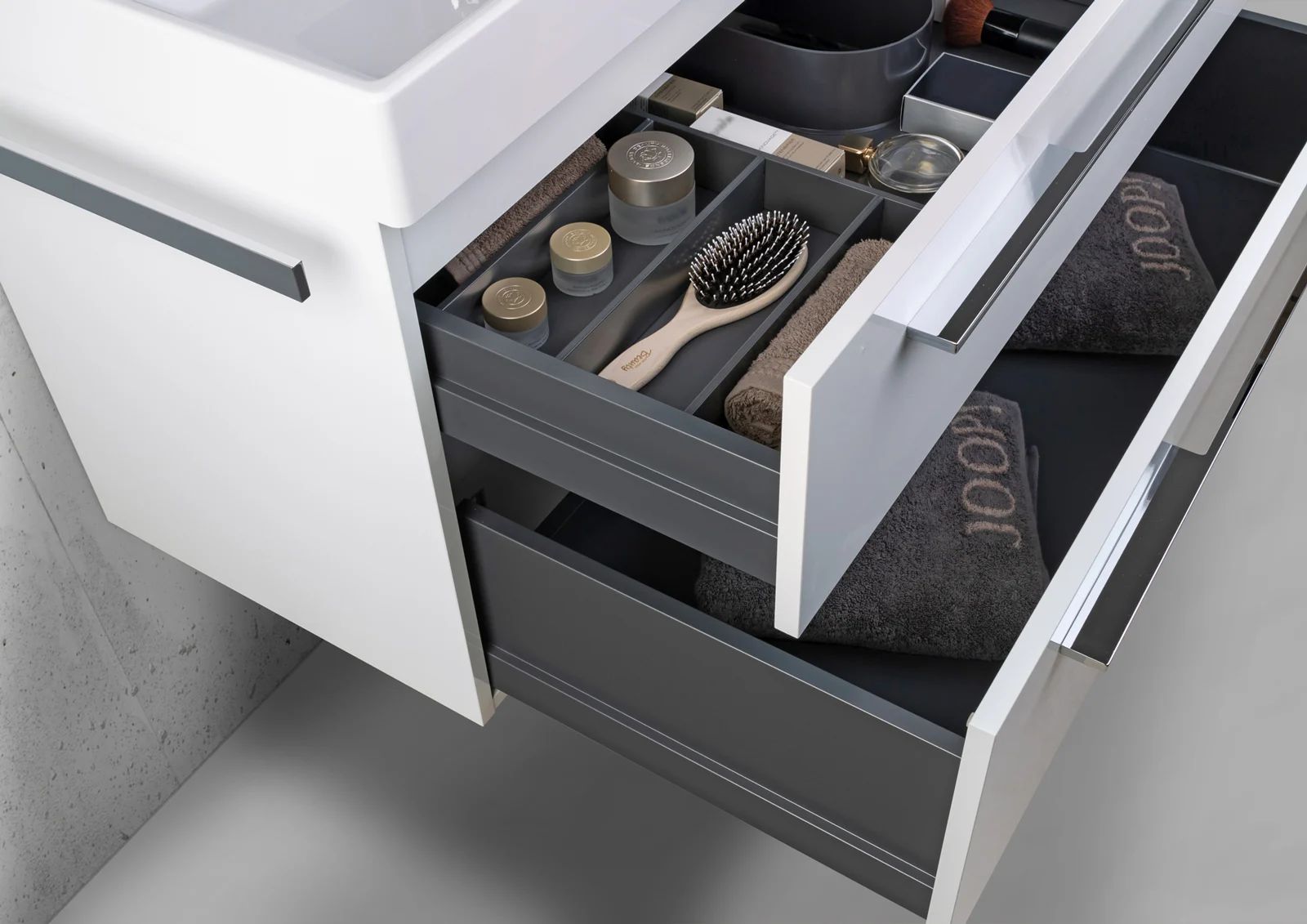Badmöbel Set 100 cm, Multi-Led Spiegelschrank beidseitig verspiegelt, komplett vormontiert