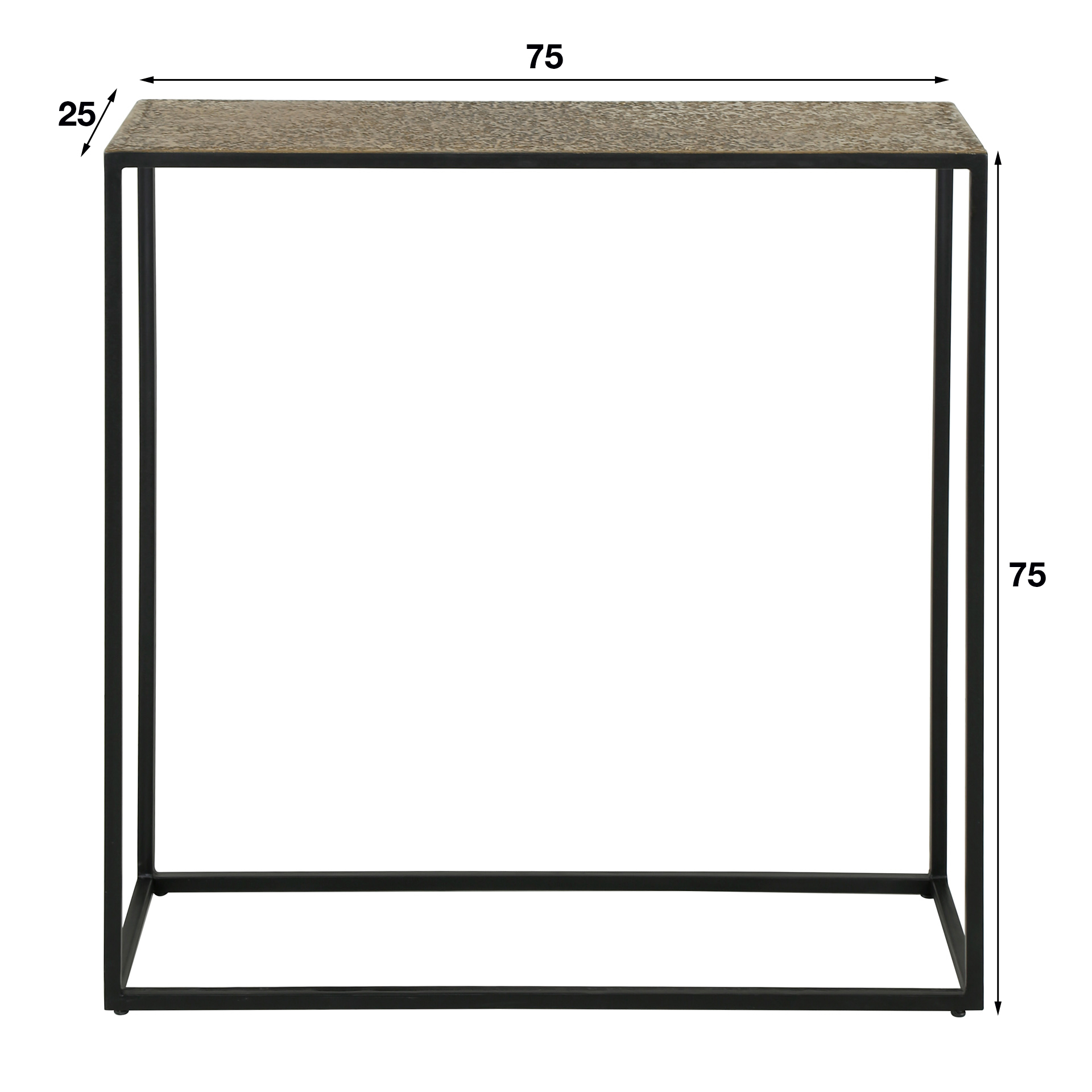HOME-DESIGNS Konsolentisch LION schwarz Gold Metall