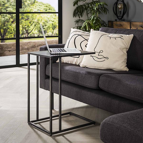 HOME-DESIGNS Laptoptisch GUN schwarz Metall
