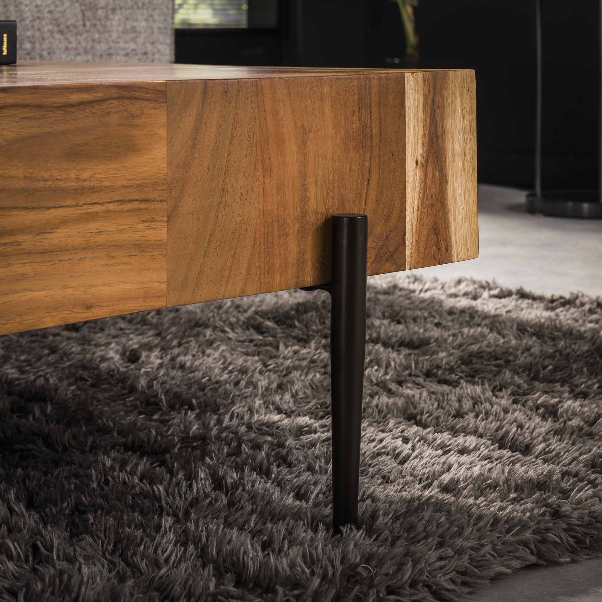 Design-Couchtisch Blocks aus Massivholz - 90x90 cm