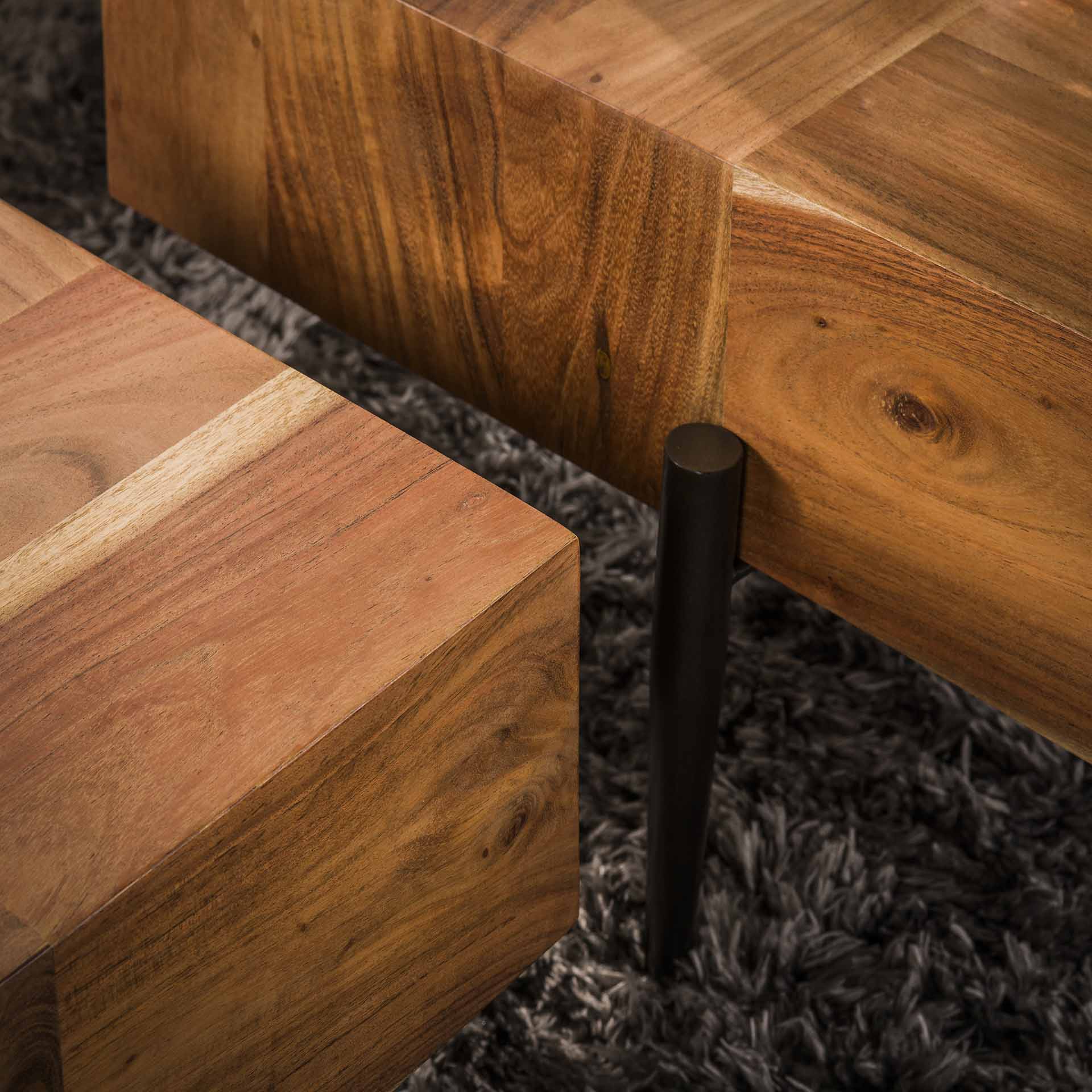 Couchtisch-Set Blocks aus Akazienholz