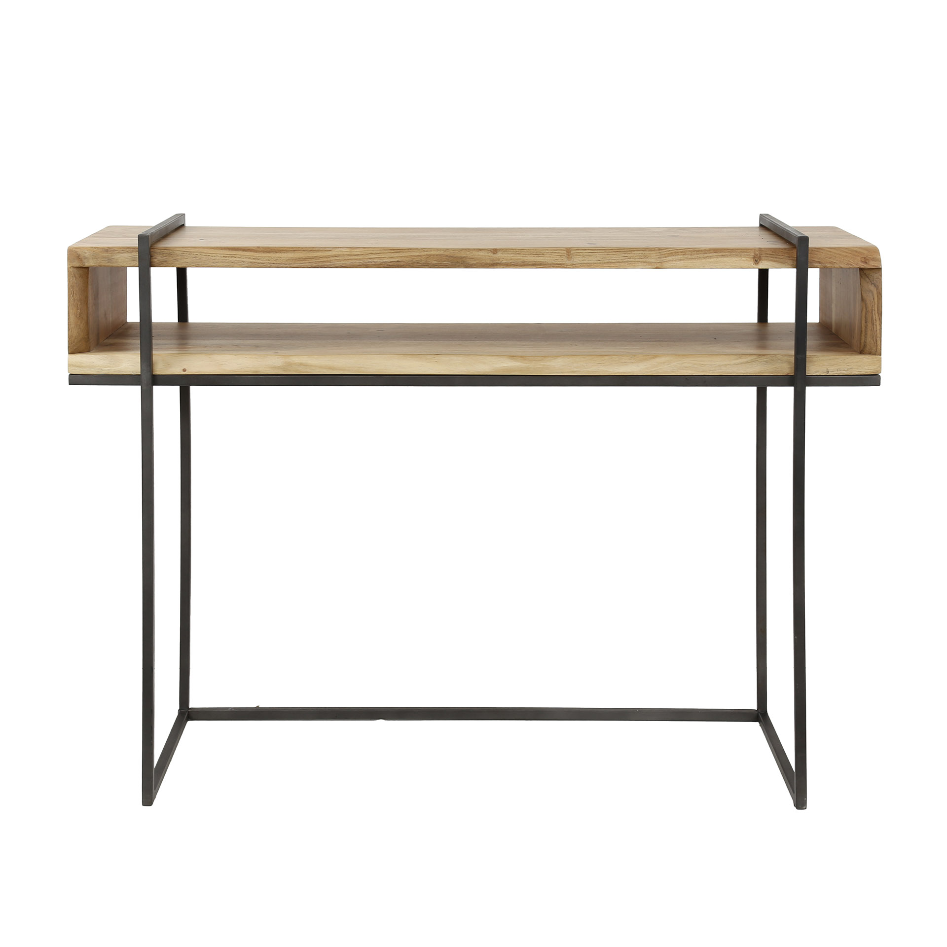 Design Schminktisch Edge mit Fach aus Akazienholz 110cm