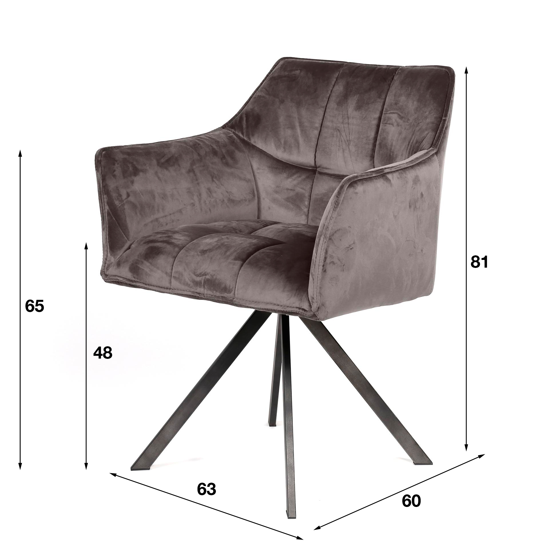 Home-Designs Sessel 2er Set VIRAGE drehbar / Grün velvet