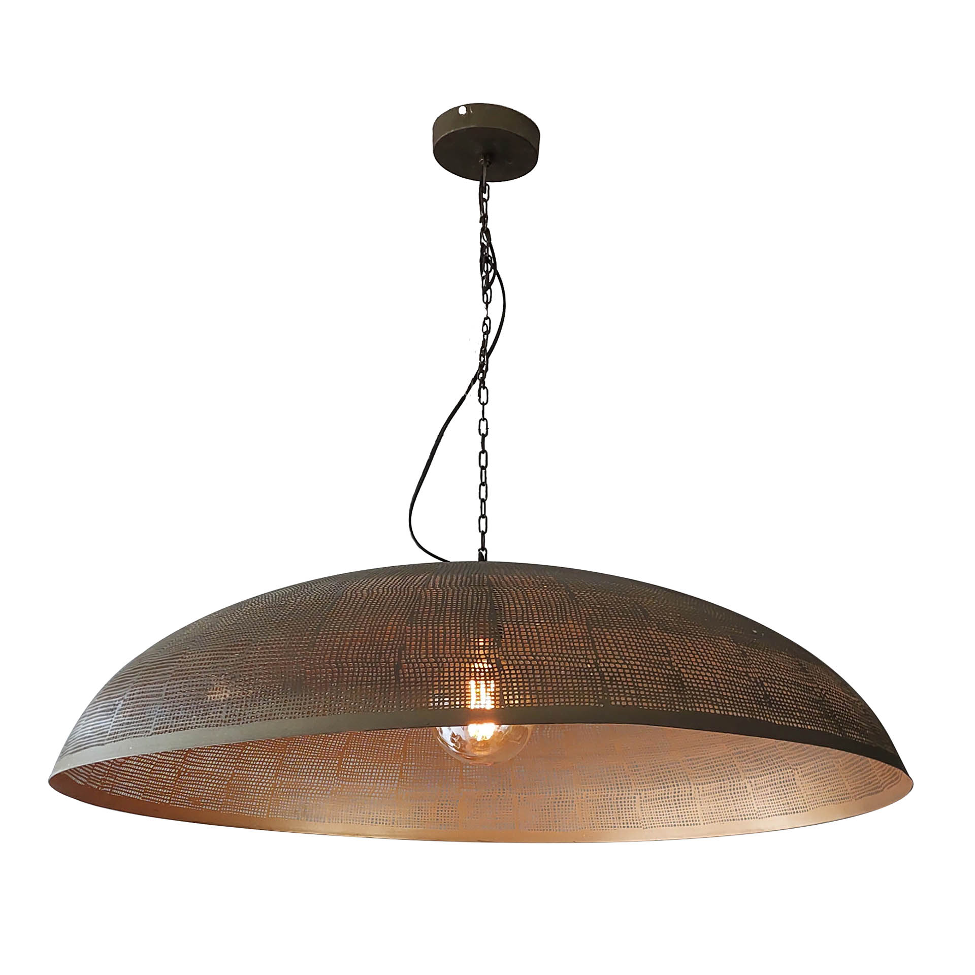 Design Deckenleuchte 90 cm Rund Cosmis XL Industrial Design Antike bronze