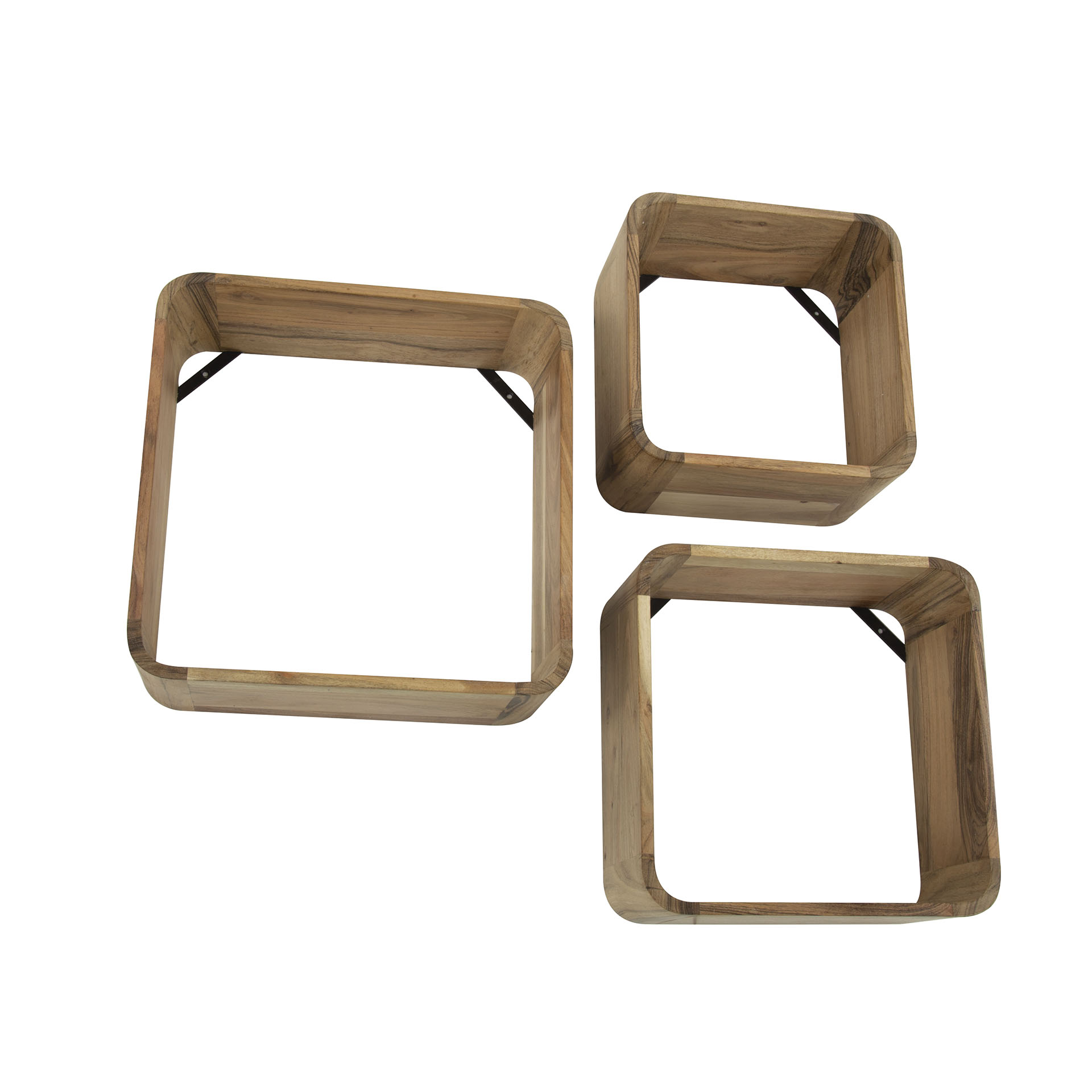 Wandregal 3 Set PALMA Massivholz Hängeregal