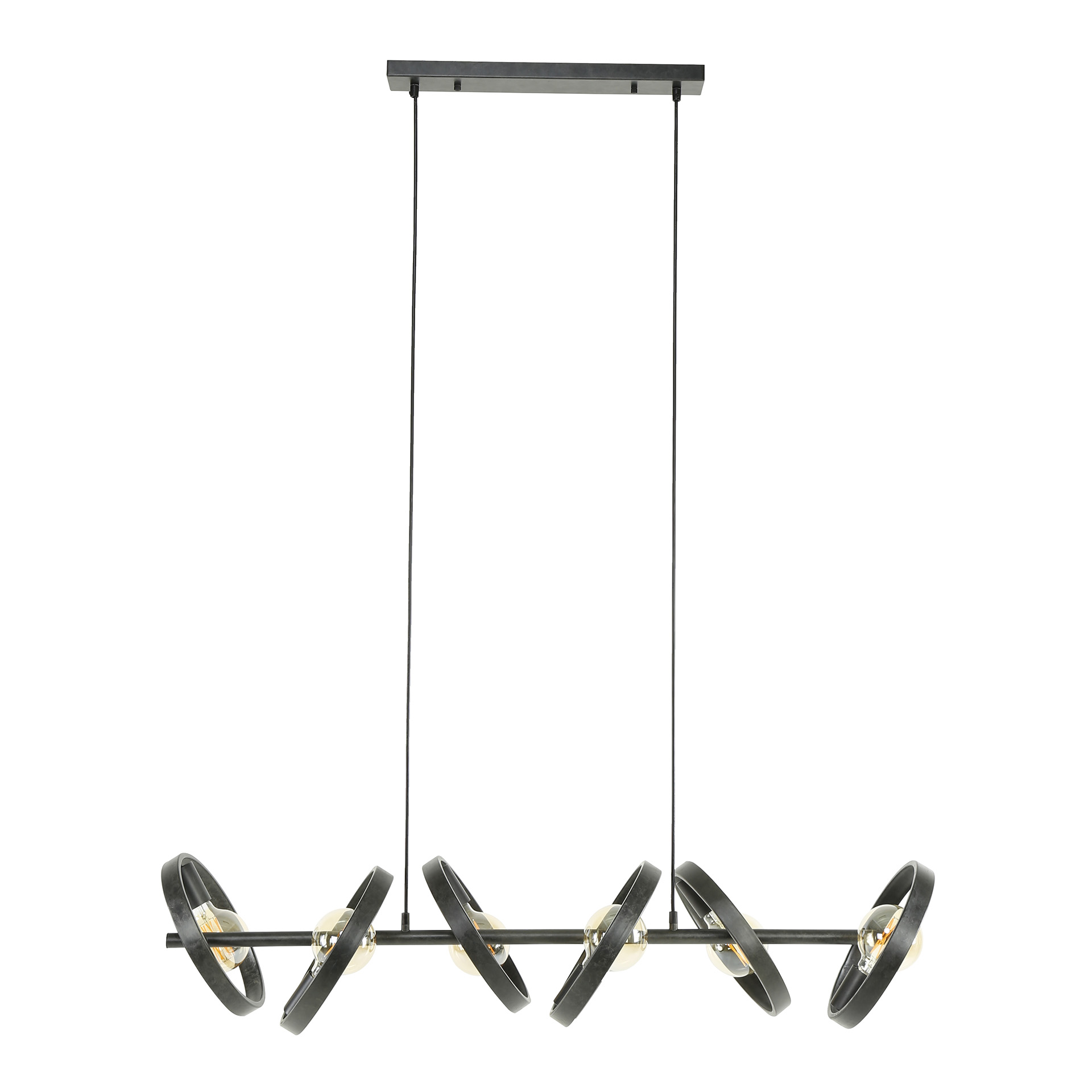 Home-Designs Pendelleuchte VENUS schwarz 6-flammig