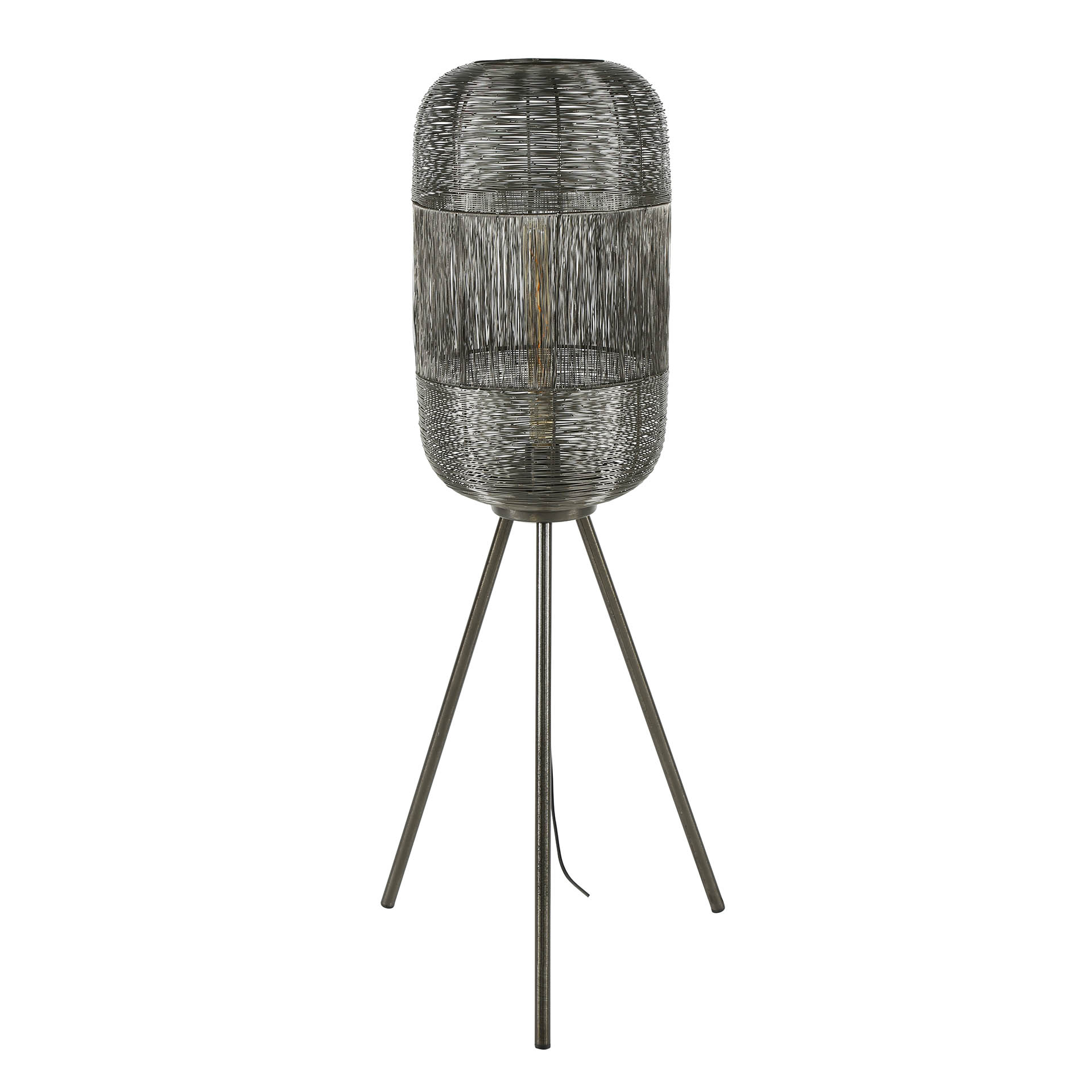 Design Stehlampe tripod web / Schwarz Nickel