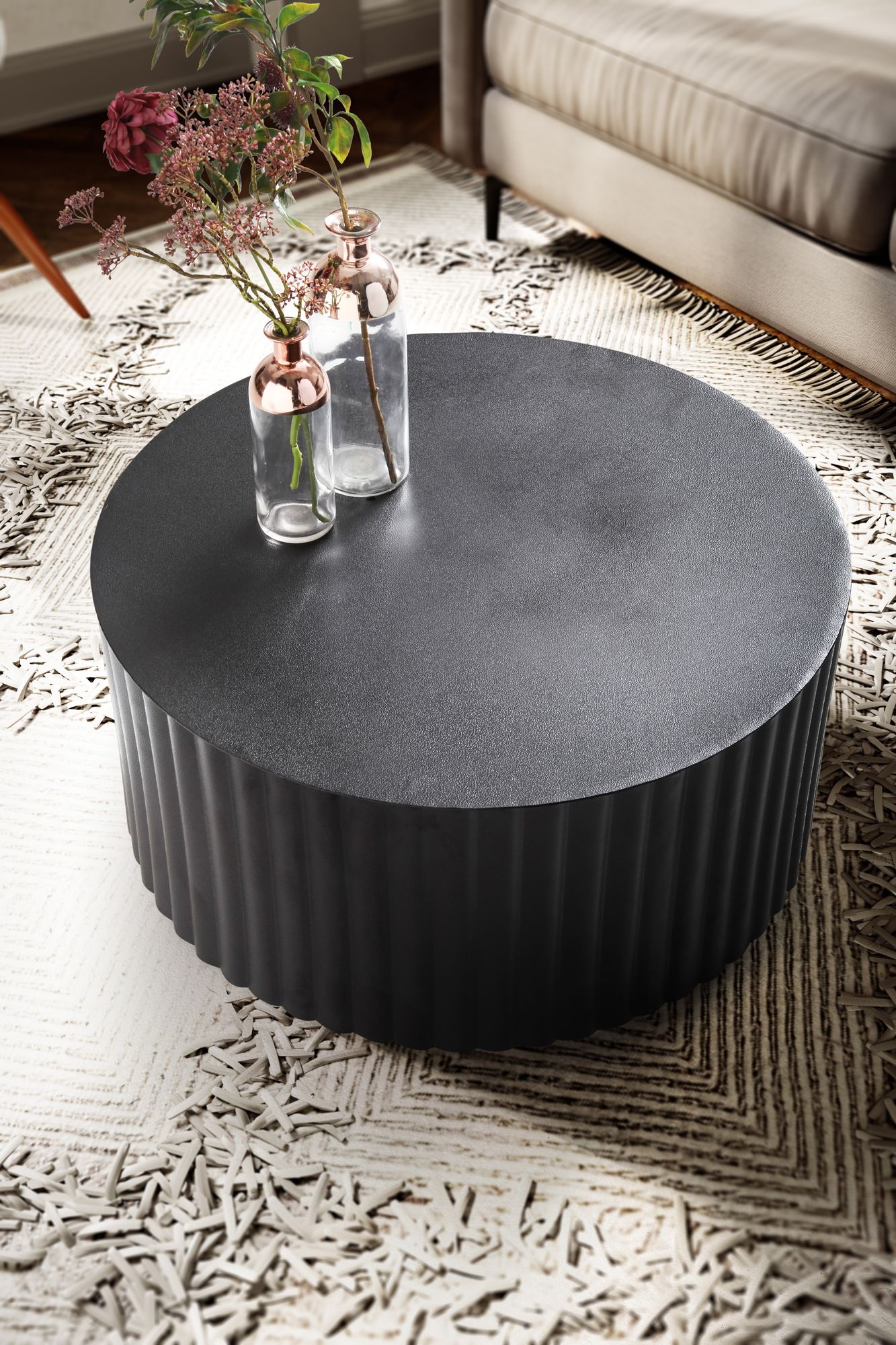 87529-WOHNLING-Couchtisch-67x67x31-cm-Metall-Schwarz-Sofatisch-Rund---Design-Wohnzimmertisch-mit-Wellen-Muster---Kaffeetisch-Eisen-in-Lamellen-Optik---Kleiner-Tisch-Beistelltisch-Wohnzi_6.jpg