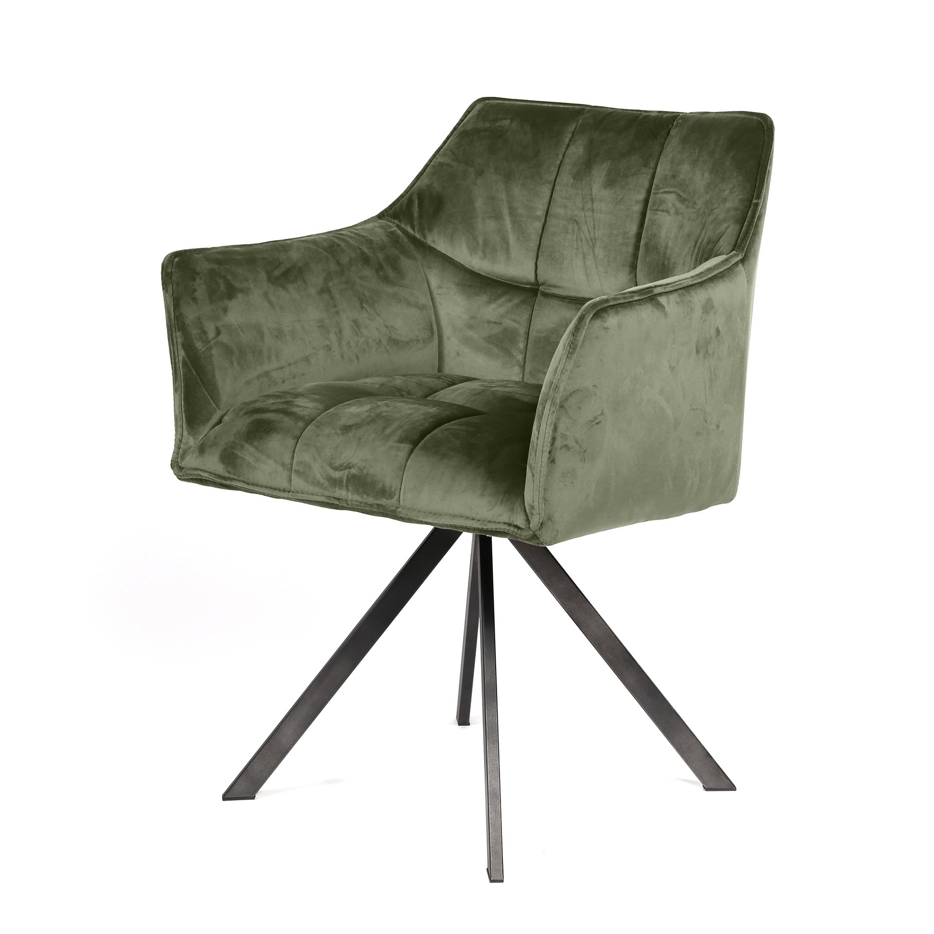 Home-Designs Sessel 2er Set VIRAGE drehbar / Grün velvet