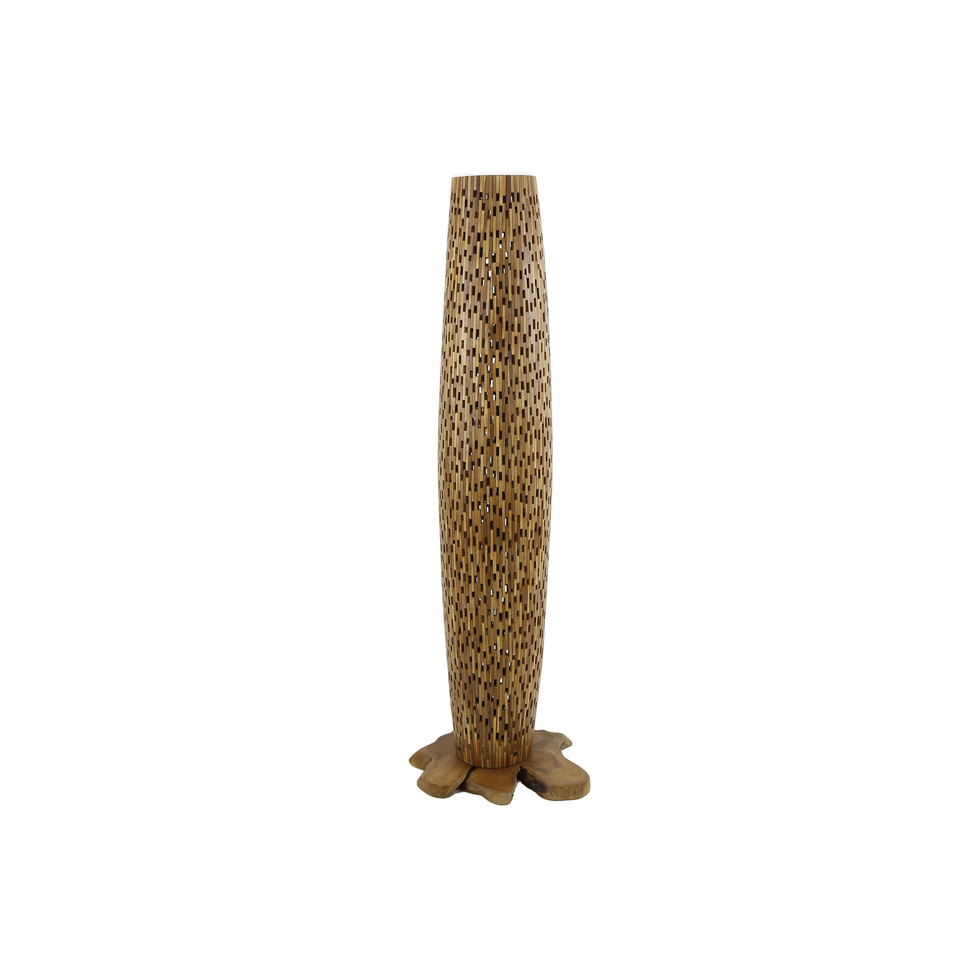 Design Stehleuchte PARI M 145 cm aus Teakholz Kopie