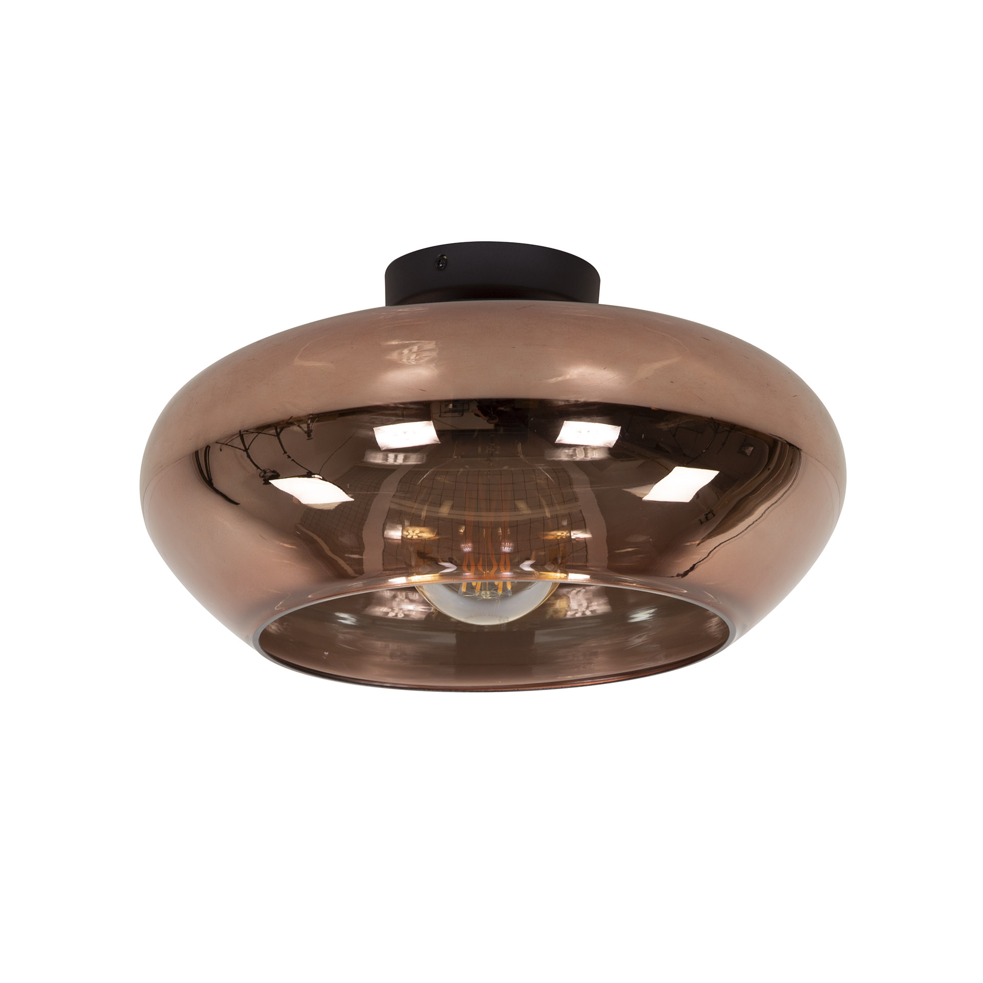 Home-Designs Deckenleuchte Elevate 1F – Kupferfarbenes Glas (1-flammig)