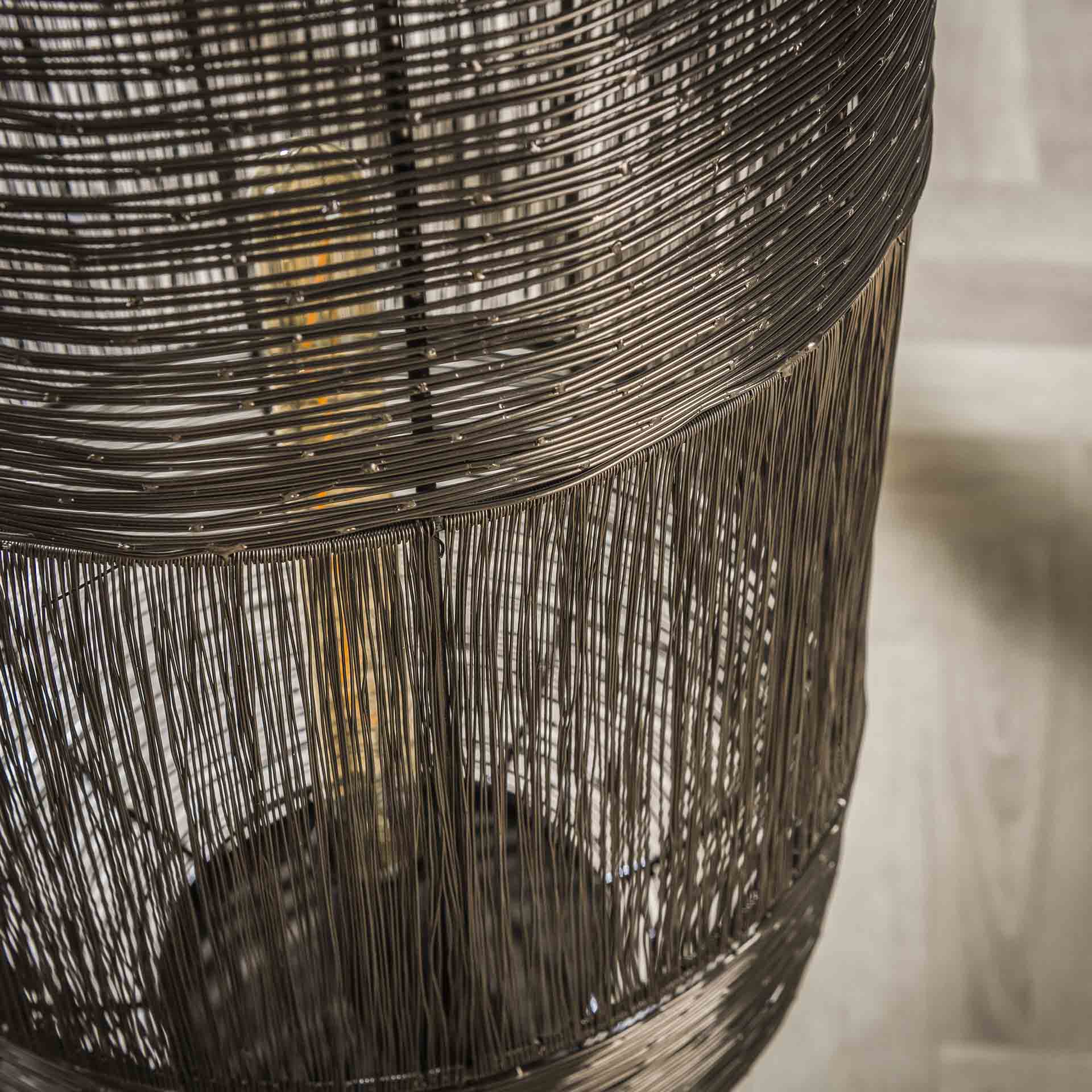 Design Stehlampe tripod web / Schwarz Nickel