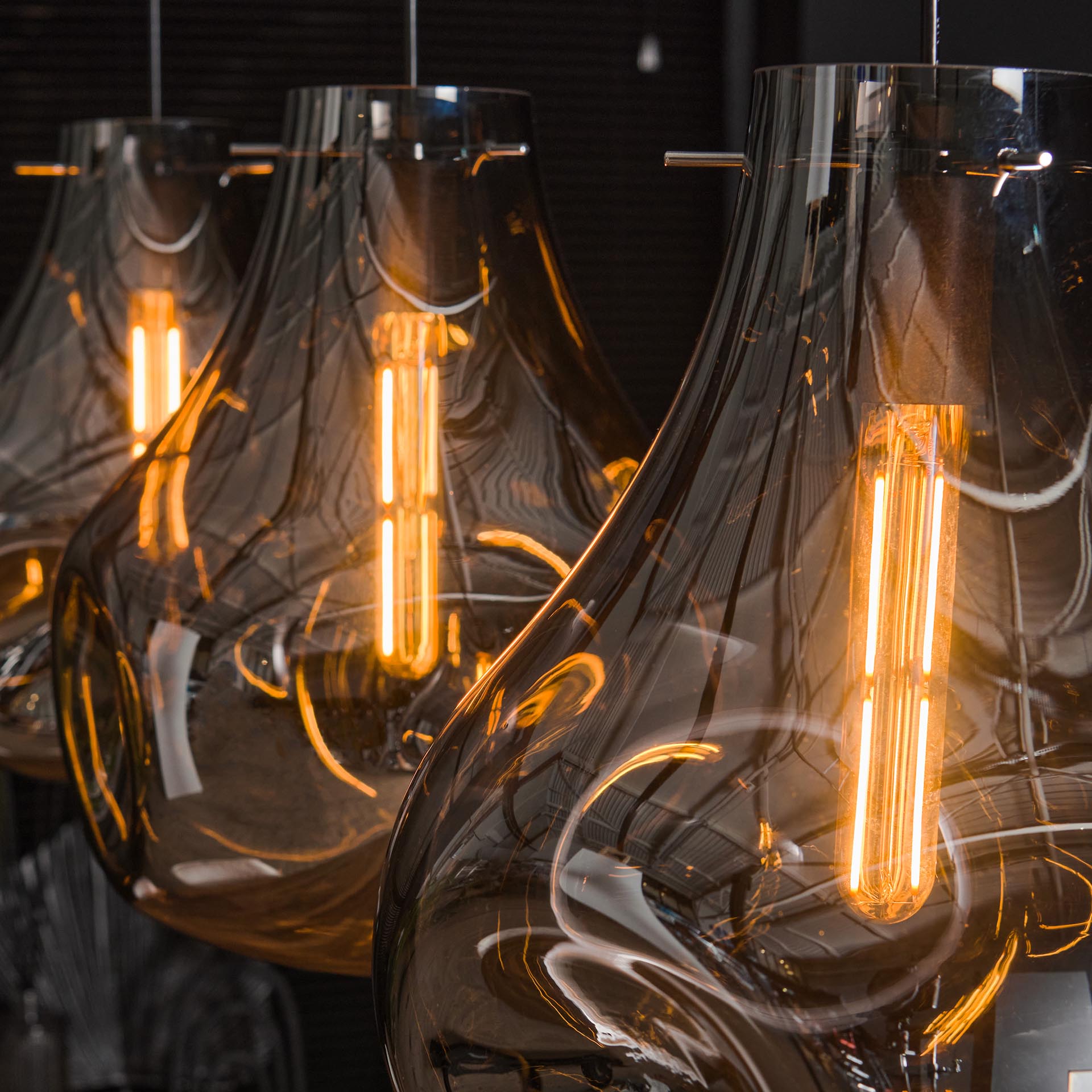 Design Hängelampe 'Dent Glass'
