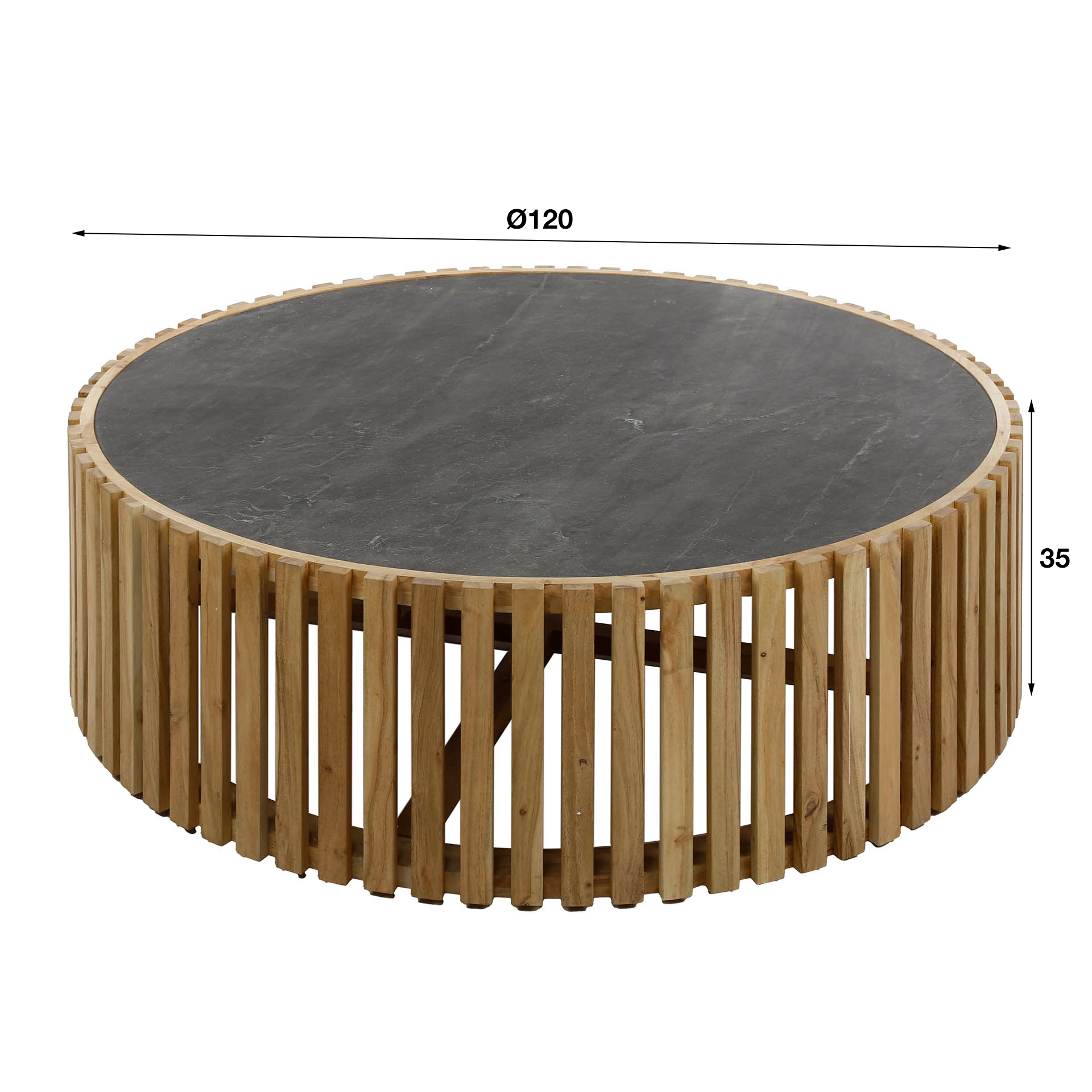Home Designs Couchtisch Ø120 slate rund / Shiefer