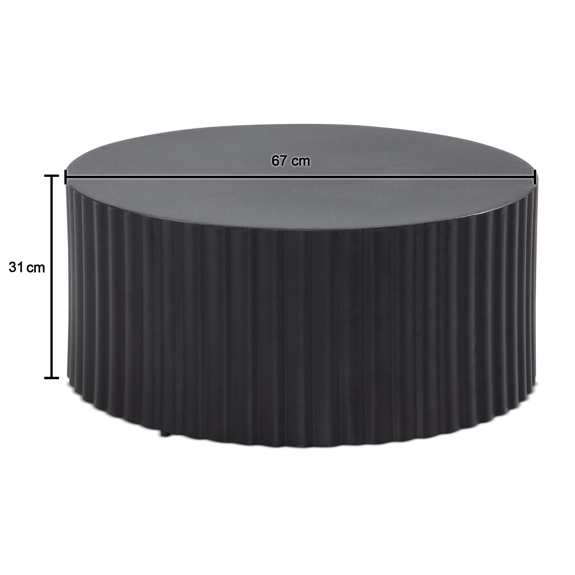 87529-WOHNLING-Couchtisch-67x67x31-cm-Metall-Schwarz-Sofatisch-Rund---Design-Wohnzimmertisch-mit-Wellen-Muster---Kaffeetisch-Eisen-in-Lamellen-Optik---Kleiner-Tisch-Beistelltisch-Wohnzi_3.jpg