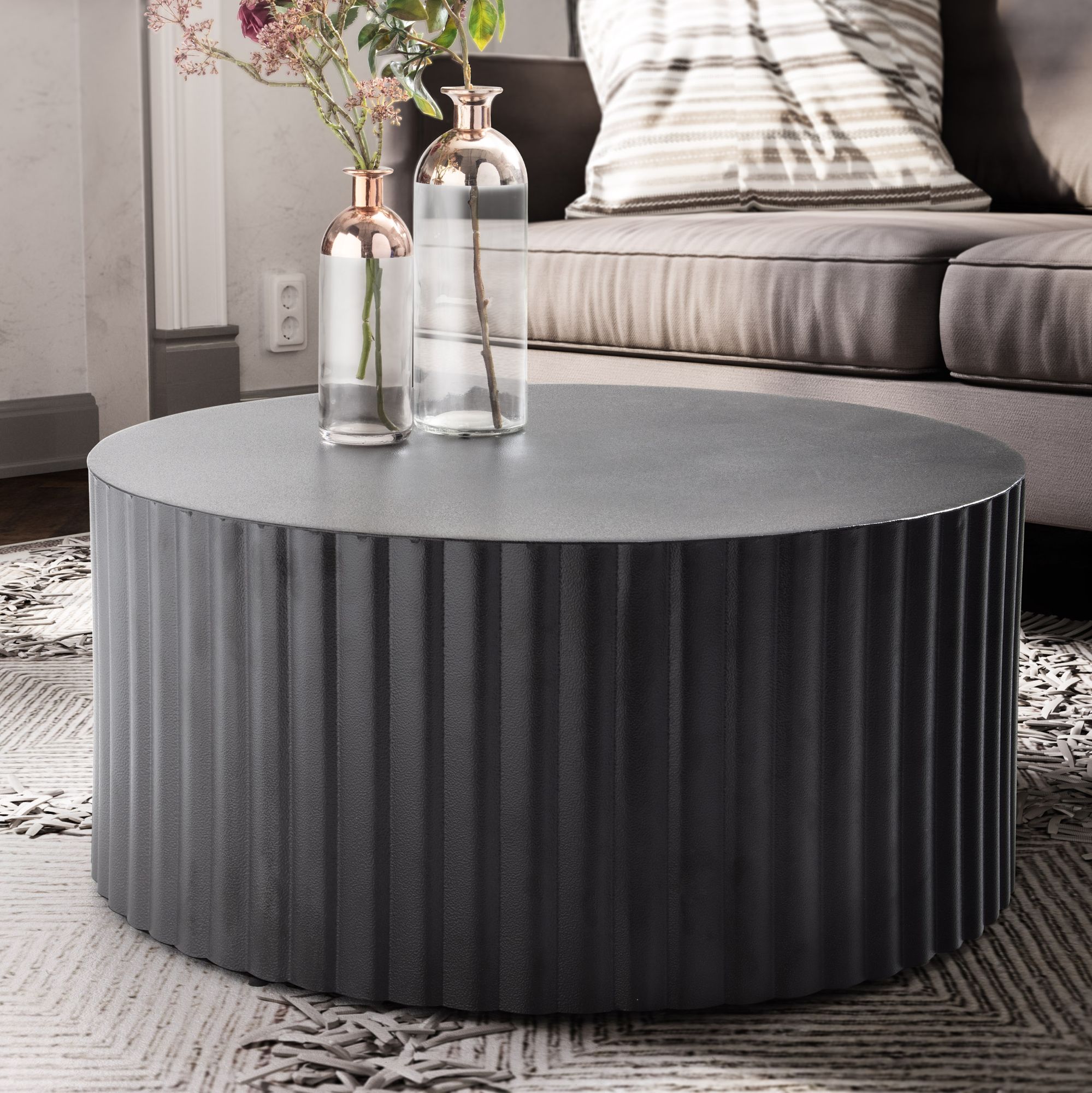87529-WOHNLING-Couchtisch-67x67x31-cm-Metall-Schwarz-Sofatisch-Rund---Design-Wohnzimmertisch-mit-Wellen-Muster---Kaffeetisch-Eisen-in-Lamellen-Optik---Kleiner-Tisch-Beistelltisch-Wohnzi_4.jpg