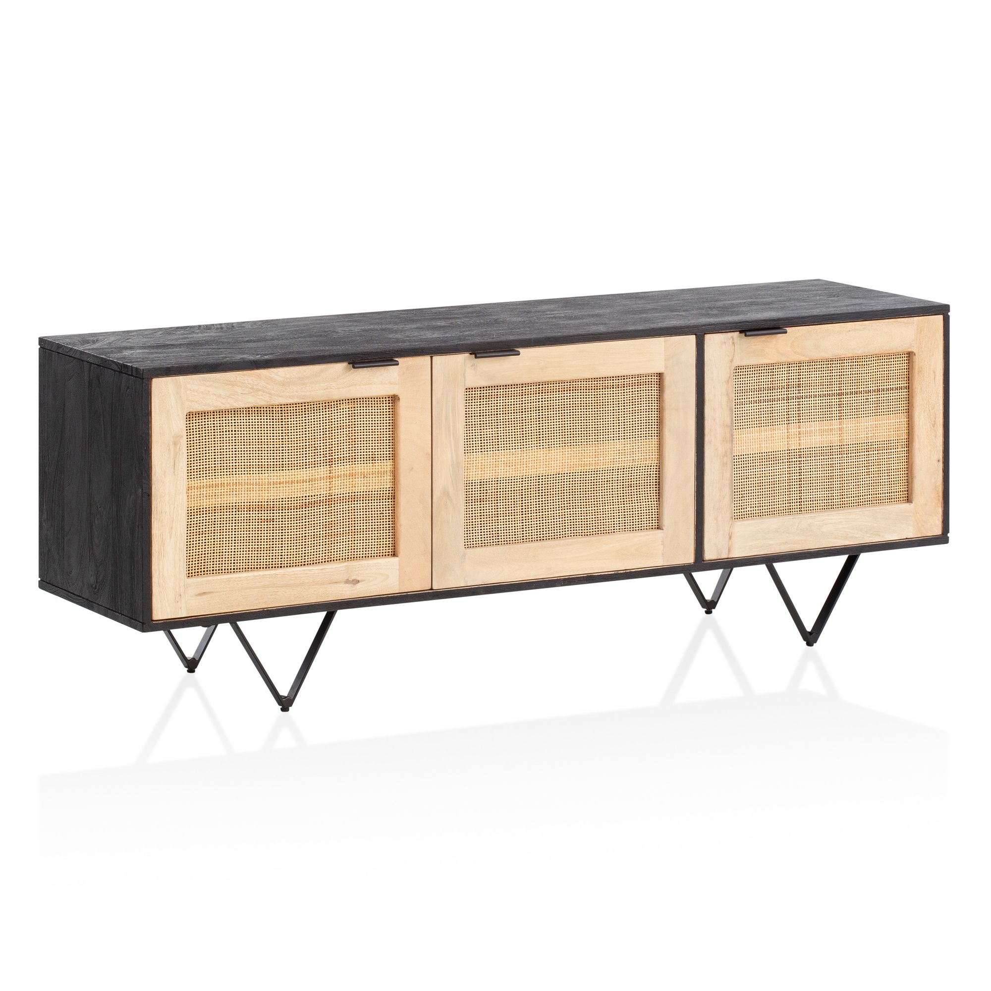 88323-WOHNLING-Sideboard-145x40x55-cm-Schwarz---Rattan-WL6-797-WL6-797.jpg