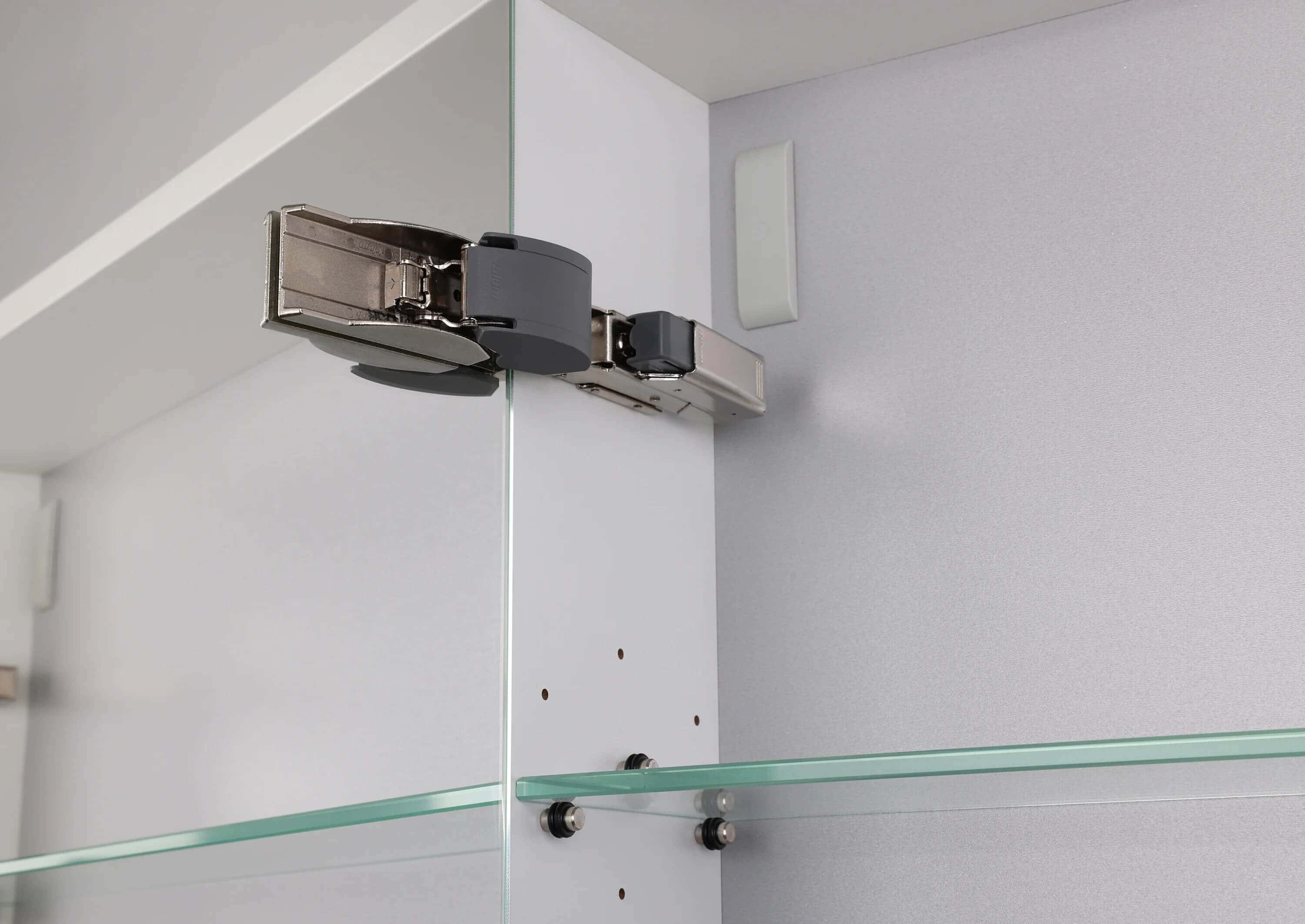 Barcelo Badmöbel Set 70 cm grifflos, mit Spiegelschrank Multi-LED
