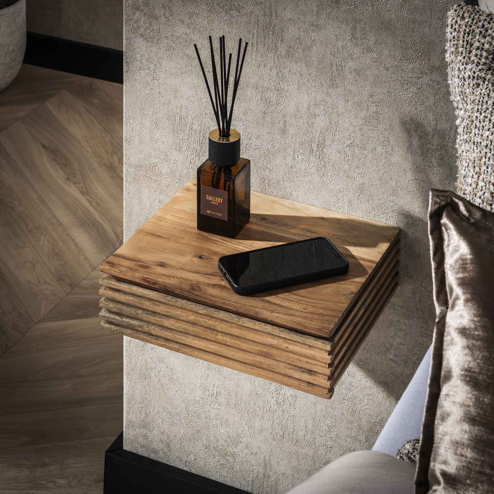 Home Designs Nachttisch 30 cm breite 'Layer XS' 2 er Set – Elegantes Design in Akazienholz